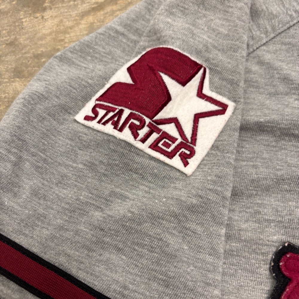 Vintage Starter Baseball Men’s Medium Grey Red Jersey Alabama Crimson Tide - Picture 4 of 9